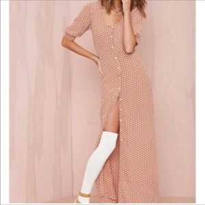 For Love & Lemons Montana Floral Button Maxi